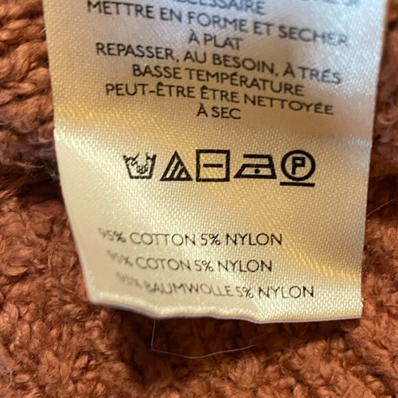 We The Free People Boucle Cotton Thick Dolman Sleeve Oversized Sweater - Picture 5 of 8